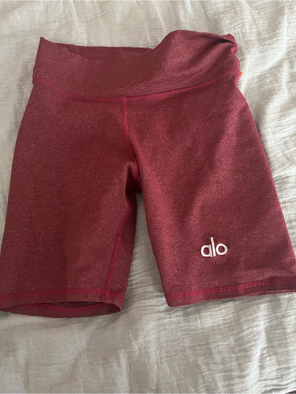 ALO Yoga Wine Red High-Rise Bike Shorts